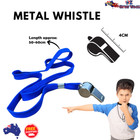 3x Metal Sports Whistle Referee Indoor Outdoor Match Camping Emergency Umpire