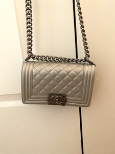 chanel gold boy bag