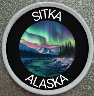 3'' Sitka Alaska Bügelbild/Aufnähen Patch Abzeichen Schnee Winter Reise 