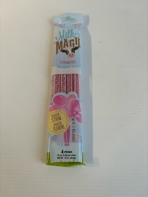 Magic Straws Milk Magic Strawberry Milk Flavoring Straws DIP SIP ENJOY
