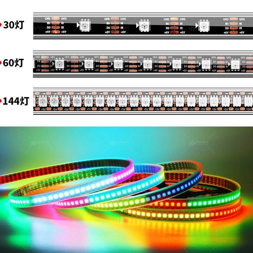 WS2813 WS2815 WS2811 WS2812B RGB Individually Addressable LED Strip DC5V DC12V - Picture 1 of 11