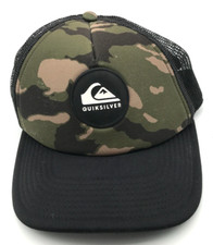 Quiksilver Hat Cap Snapback Camo  Mesh Trucker