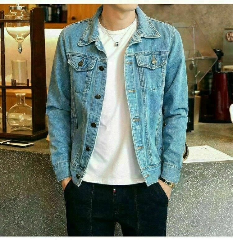 Denim stylish jacket sales