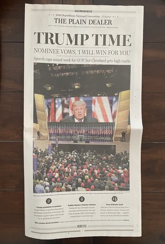 Cleveland Republican National Convention 2016 3Plain Dealer Papers + ErieReader - Picture 2 of 5