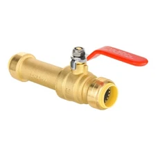 EFIELD 1/2" or 3/4" Slip Brass Full Port Ball Valve Push Fit With Clip Lead Free