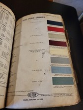 1953 Dupont Duco Dulux Ford Colors Paint Chip Swatch Sheet Bulletin No 22 1953 Dupont Duco Dulux Ford Colors Paint Chip Swatch Sheet Bulletin No 22