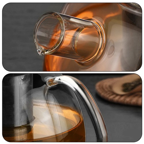 Teekanne Glas mit Edelstahl Stövchen Tee Set Teewärmer Teebereiter ca.1,5 Liter - Bild 6 von 15