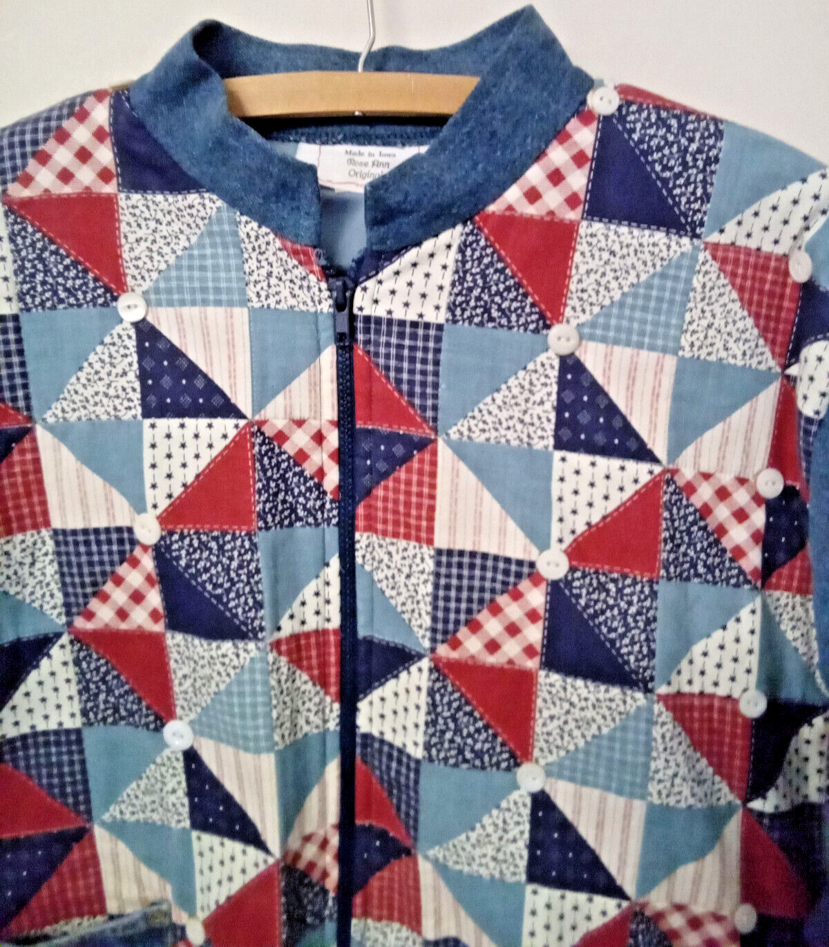 Vintage Jacket Womens Medium Patchwork Denim  Boh… - image 4