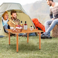 NNECW Outdoor Folding Camping Roll up Table with Carry Bag for Picnic &amp Beach