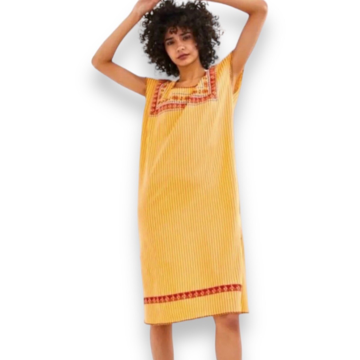 Zara Boho Embroidered Dress Size Small