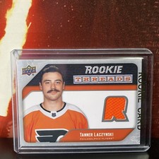 2021-22 Upper Deck Rookie Threads TANNER LACZYNSKI Rookie Jersey Flyers #RT-TL
