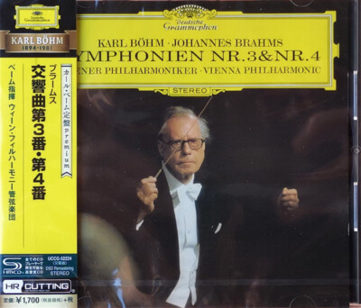 CD Karl Bohm VPO SEALED SHM-CD Brahms Symphony No.3, No.4 Japan 