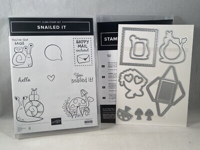 SNAILED IT Stamp Set SNAIL Dies Stampin Up Happy Mail Mushroom J21