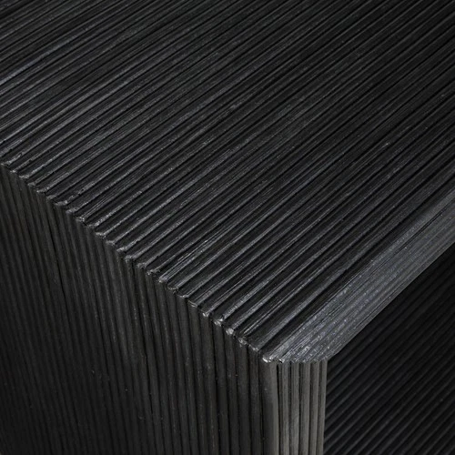 Uttermost 50055 Compton 58"W Mahogany and Rattan Table - Black - Picture 2 of 5