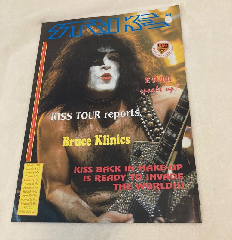 STRIKE  #40 MAGAZINE FEATURING KISS TOUR REPORTS