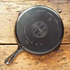 Vintage GRISWOLD Cast Iron SKILLET Frying Pan # 9 LARGE BLOCK LOGO - Ironspoon