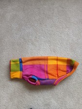 Whippet Dog Vest Jumper Polar Fleece Anti Pil Multiblock Coloured Bk 19.5"