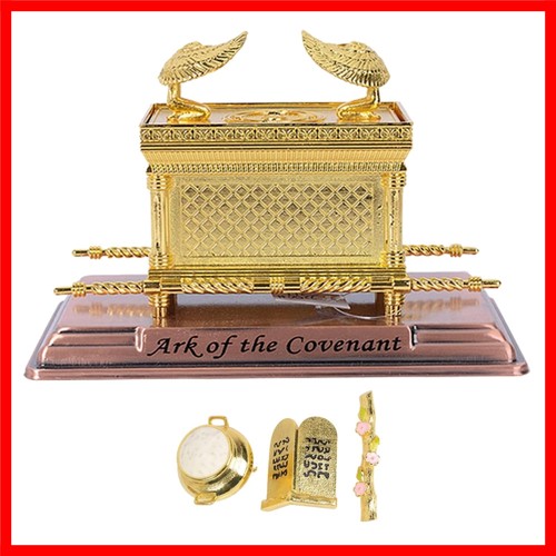 Gold Plated Ark of the Covenant Replica with Sacred Accessories - Picture 1 of 11