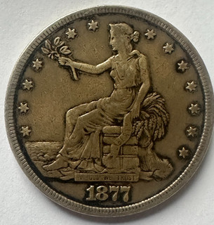1877 Trade Dollar 90% Silver $1 No Mint Mark (Philadelphia) Circulated