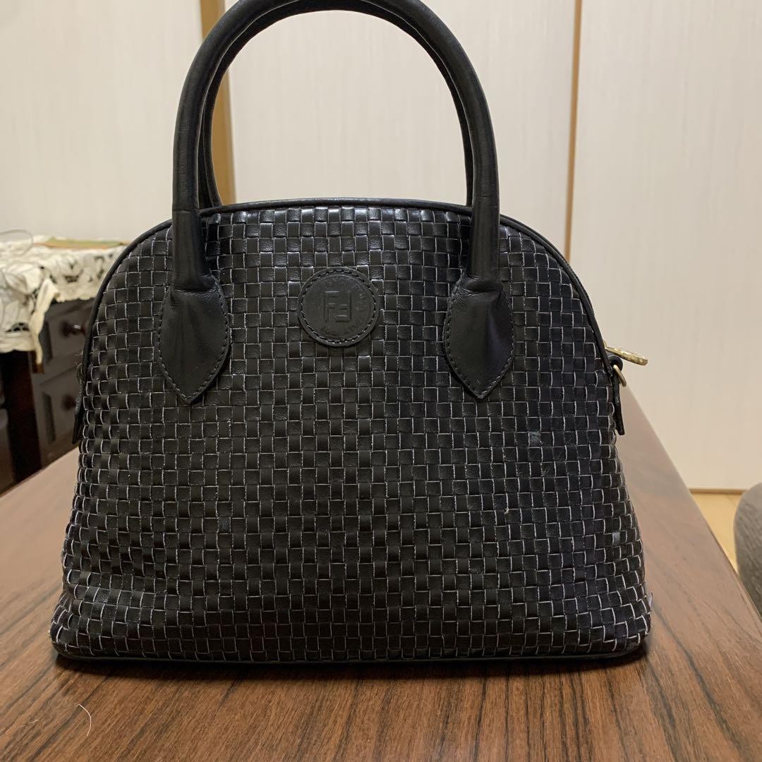 Fendi 2Way Braided Bag with FF Hardware No Shoulder Strap PC6GW4
