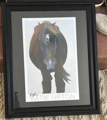 Katie Upton Maxine #1 Framed Brown Horse Art Print Wet Signature By Artist