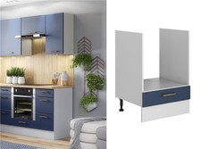 Kitchen Oven Housing Unit 600mm Single Oven Cabinet Navy Blue Slab Copper Nora