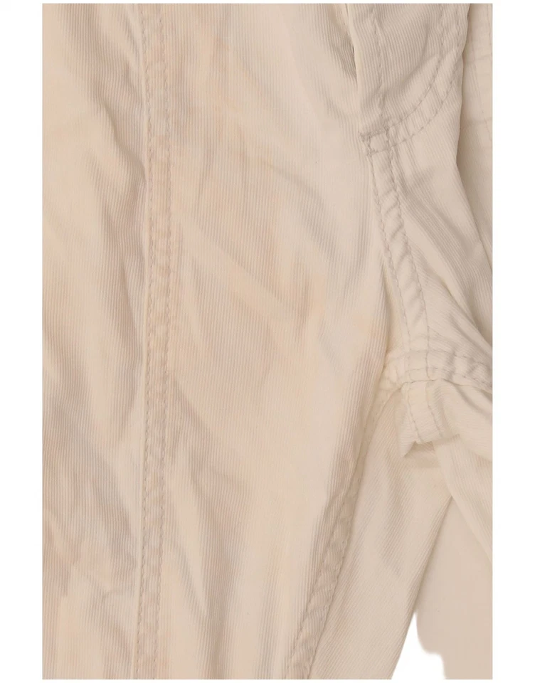 JECKERSON Mens Straight Corduroy Trousers W40 L34 Off White Cotton ZP04 - Image 3 of 4