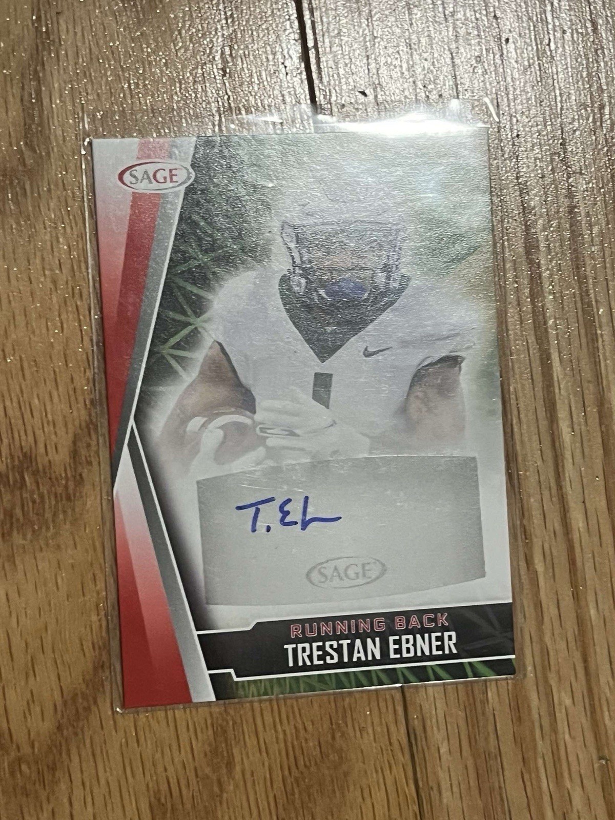 2022 SAGE - Trestan Ebner - Red Auto Rookie RC #A-TE Baylor Bears