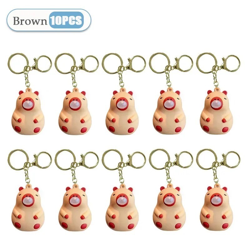 Capybara Keychain Squeeze Toy Bubble Stress Relief Schoolbag Pendant Toy