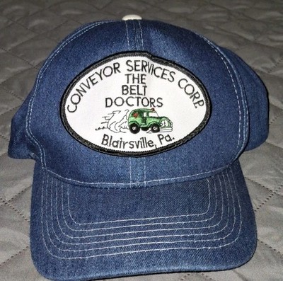 Conveyor Services Corp The Belt Doctors, Blairville Pa,denim, Cap Hat,Used