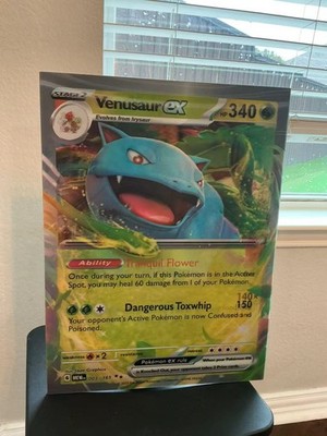 3D Motion Effect Lenticular Poster- Venusaur Artwork Wall decor, home decor Gift