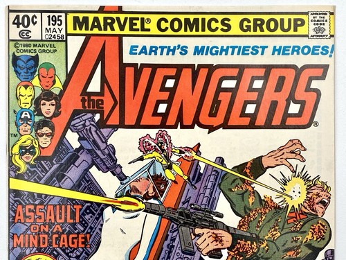 Marvel Comics The Avengers #195 May 1980 Assault on a Mind Cage Newsstand - Picture 3 of 9