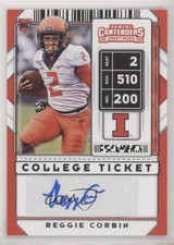 2020 Panini Contenders Draft Picks College Ticket Reggie Corbin #278 Auto 03kc