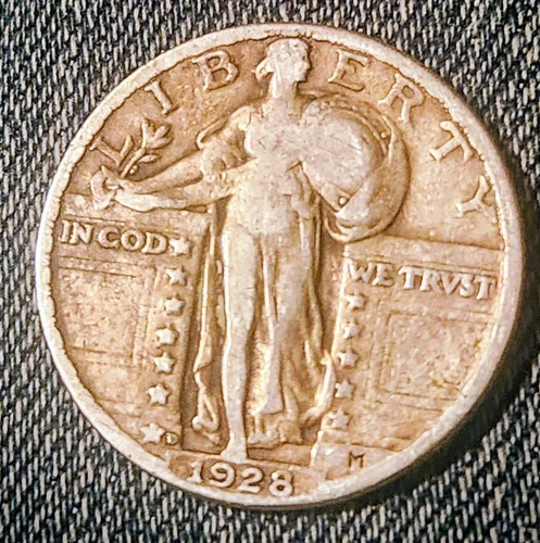 (2)  1928 Standing Liberty Quarters. One Is a D.