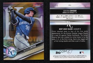 2022 Bowman's Best Top Prospects Gold Refractor /50 Gavin Cross #TP-5