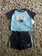 Nike Baby Boys DRI-FIT Short Set 12M Blue