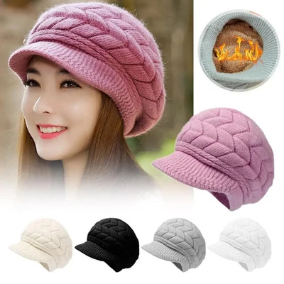 KEINE Korallen Fleece Winter Hut Damen Gestrickte Beanie Doppel Schichten Warm