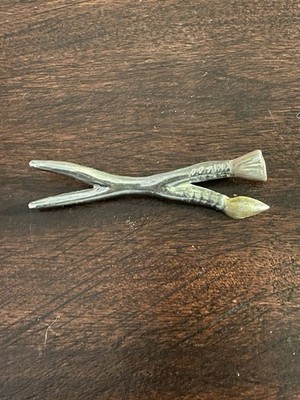 925 Sterling Silver Vintage Painters Brush Brooch Pin Silver MEXICO