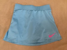 Nike 4 Girls Skort Blue Solid Athletic Skirt Shorts Below