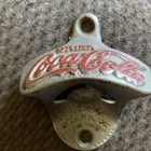 Vintage Coca Cola Star "X" original Bottle Opener metal wall mount made in USA