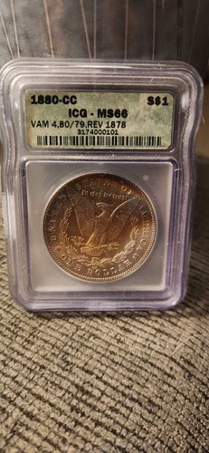 1880/79-CC $1 Morgan Silver Dollar ICG MS 66 | VAM-4 Reverse of '78