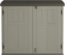 Horizontal Shed, Compact Outdoor Storage System, 34 Cu. Ft. Capacity, Made in US