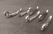 Messerbank 6x Stück Schwarn Tier versilberte Vintage Vögel Messerbänkle 