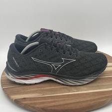 Mizuno Women's Size 11 Wave Inspire 19 Black White Sneakers Running Shoes