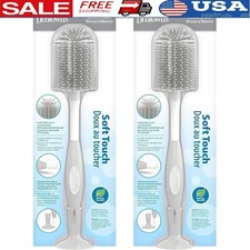 Baby Bottle Cleaning Brush W/ No Slip Handle Nipple Cleaner Suction Cup Base New