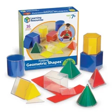 Folding Geometric Shapes Set For Hands-on Learning In Symmetry And Volume