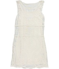 Express Womens Embroidered Pullover Sheath Dress, ivory, XS