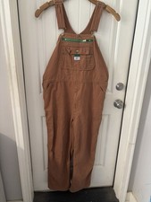 Liberty Brown Bib Overalls Men  s Size 42X30 Farm Workwear Carpenter