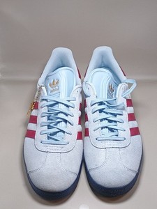 adidas gazelle silver green womens Claret and Blue Adidas Gazelle Custom Trainers main image 0