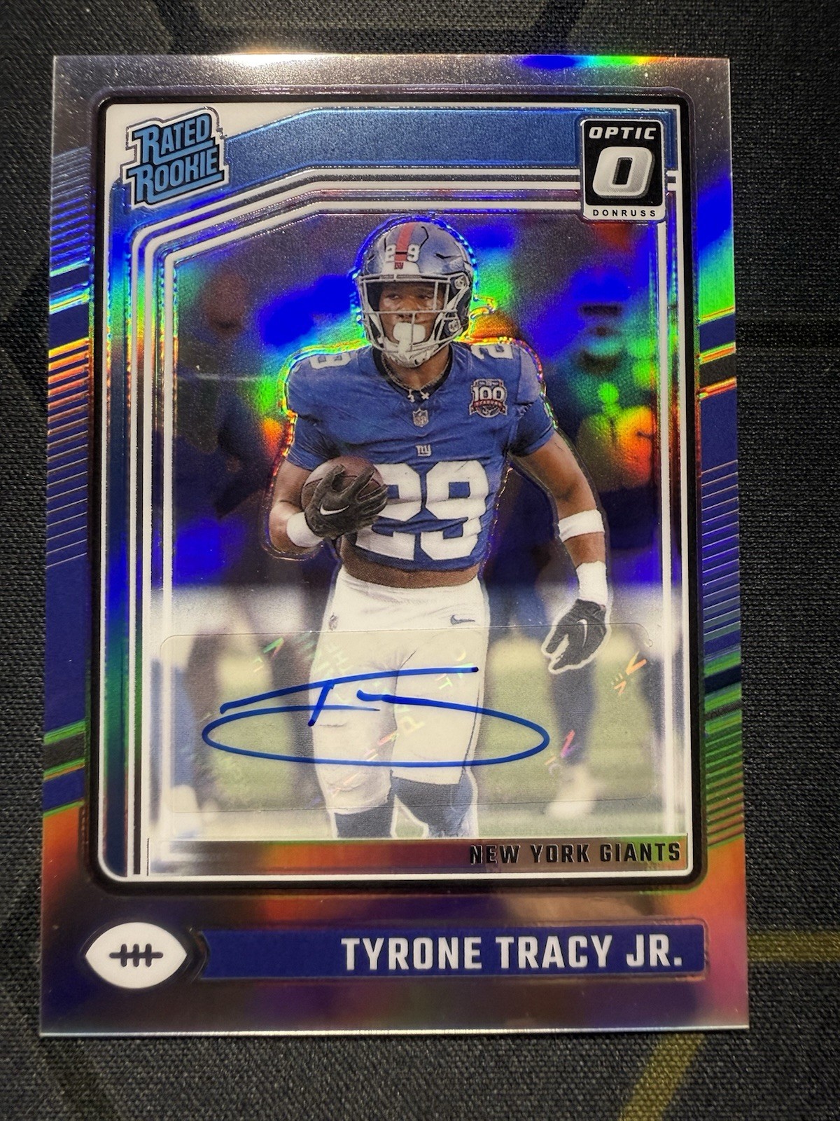 2024 Panini Donruss Optic Rated Rookie Holo Tyrone Tracy Jr. Rookie Auto /150